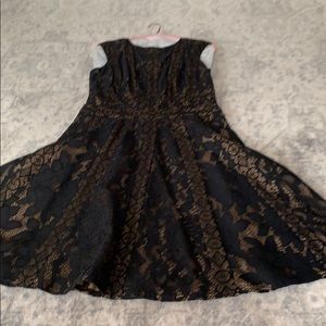 Black lace with nude liner.